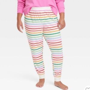 Rainbow striped joggers